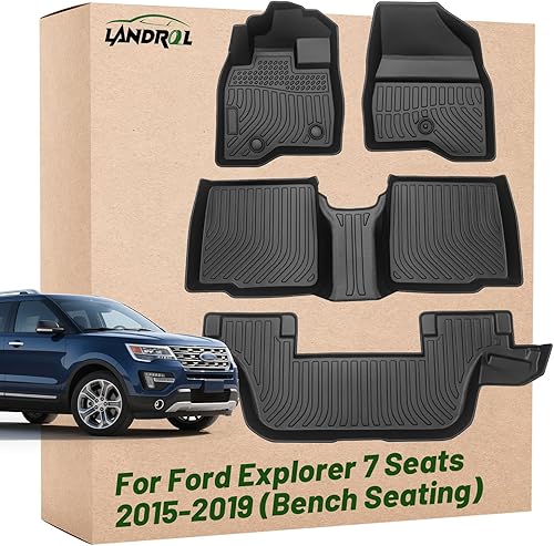 Alfombrillas de repuesto resistentes para Ford Explorer 7 asientos 2015 2019, revestimientos de protección de ajuste personalizado, impermeables,