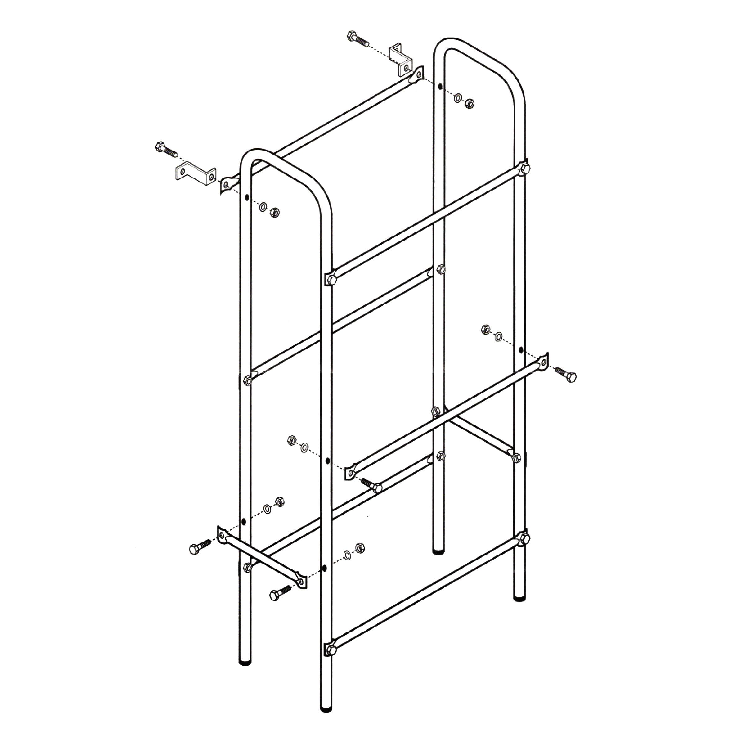 Spetebo Metall Getränkekisten Ständer, weiß, 116 x 50 cm, für 3 Kisten | Regal für 3 Getränkekästen, Kastenständer, Ordnungssystem für Abstellraum