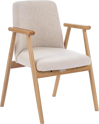 Silla decorativa, sillón moderno de mediados de siglo, cómoda silla de lectura con asiento suave y patas de madera maciza para sala de estar,