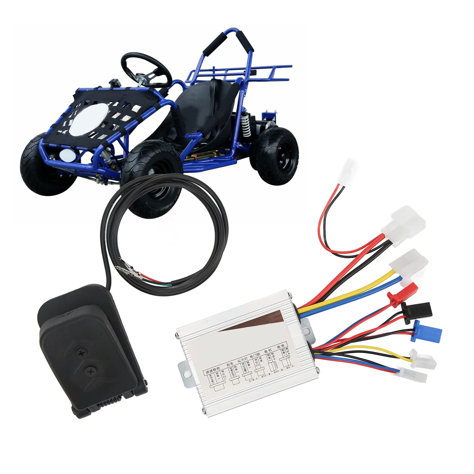 24V 500W Borstelmotor Controller Met Gaspedaal – Elektrische Fiets & Scooter – Aluminium Behuizing 1 miniatura