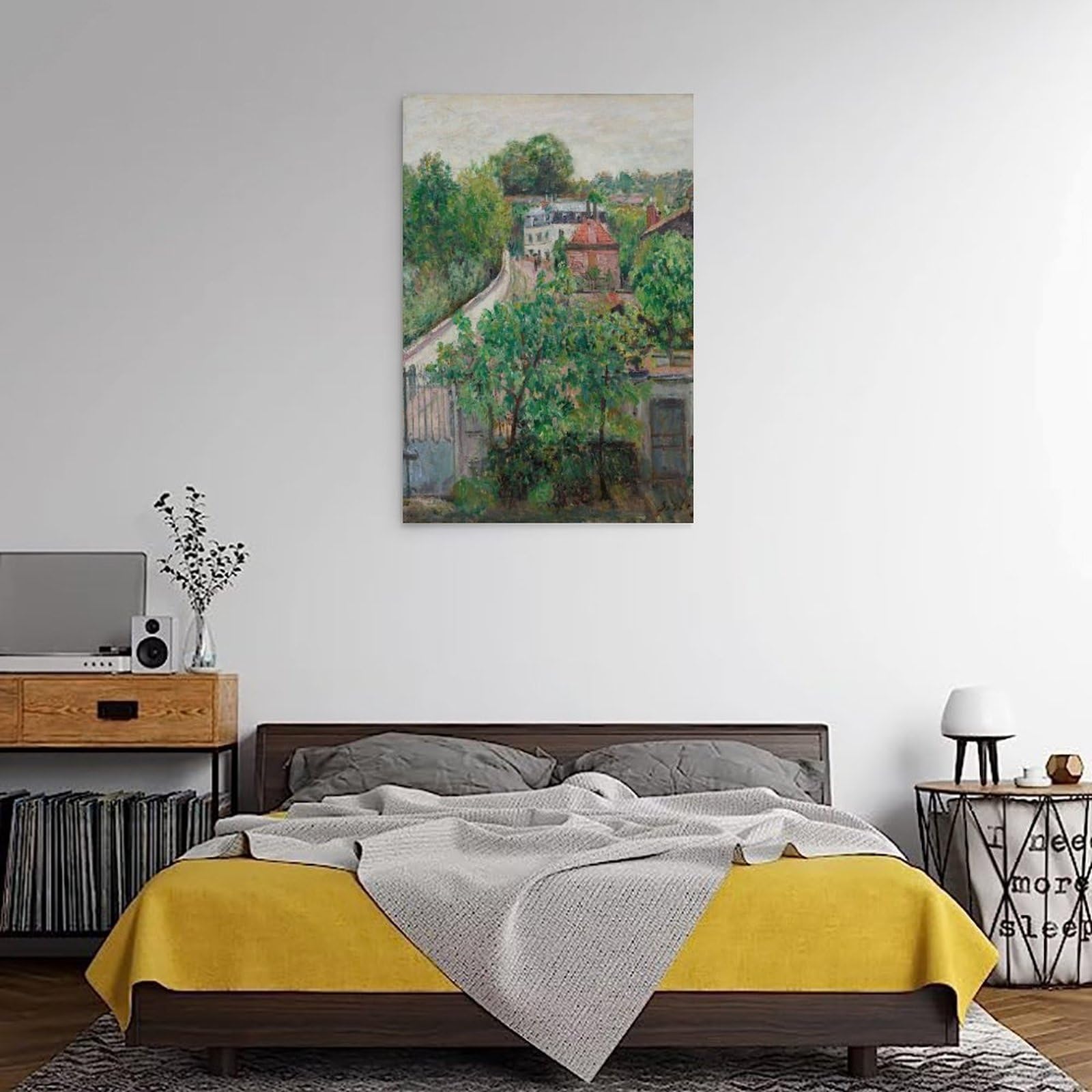 generisch View of Sèvres by Alfred Sisley- Impresiones en lienzo modernas, pinturas decorativas para habitación de niños o niñas, murales para sala de estar y pinturas con motivos navideños 30,5 x