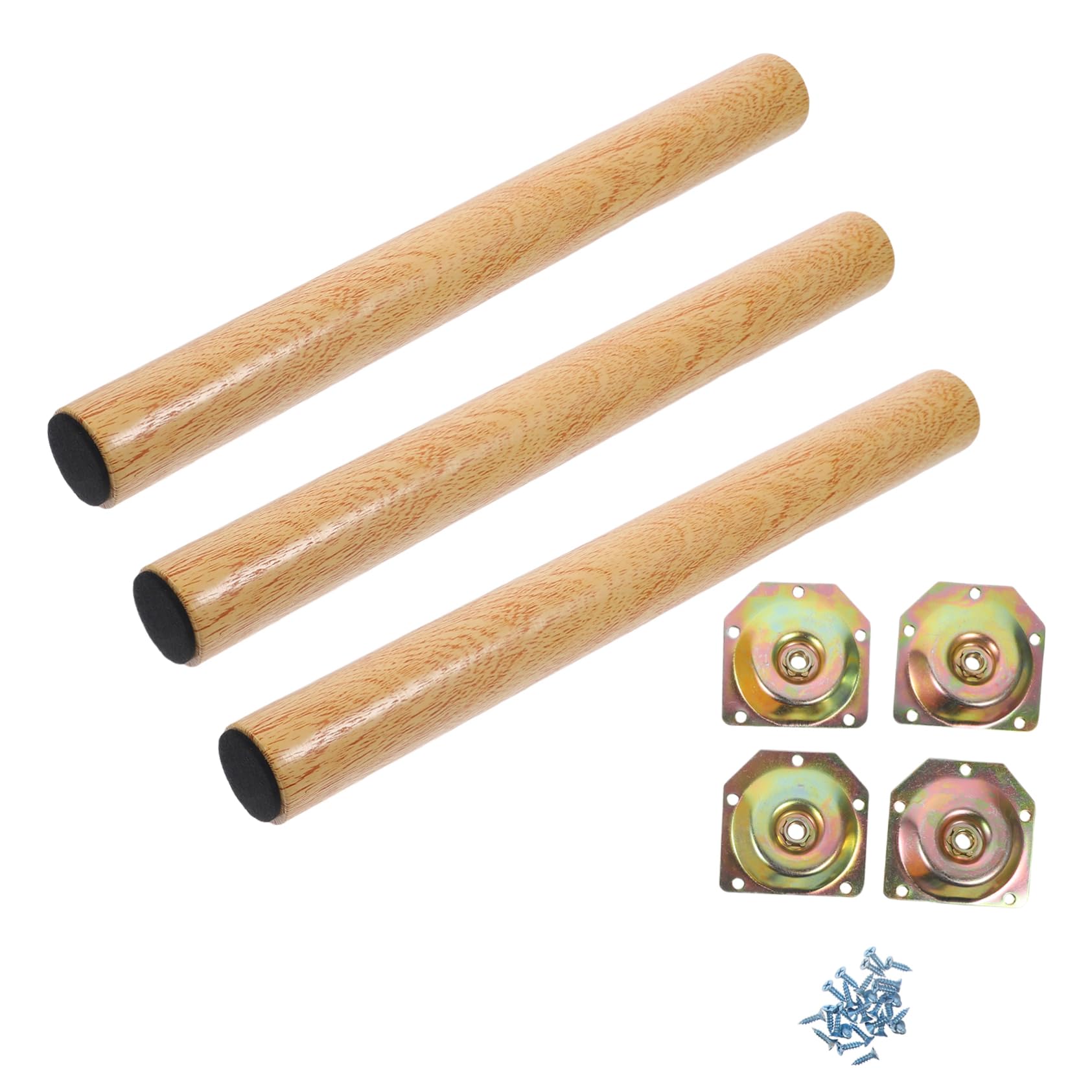 Gambe Tavolo in Legno per Sedia e Tavolo, Supporto Ricambio | Acciaio Inox, Kit Completo di Montaggio, Facile da Smontare, per Sostituzione Elementi D'arredo Colore Casuale