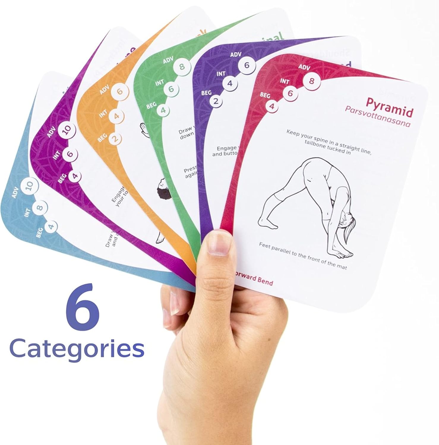 Yoga Cards 63 Card Deck With Tips & Tricks as Well as Instructions More Than 45 Essential Poses For Teaching Flexibility Train, Meditate, and Relieve Stress with Easy To Follow Guides