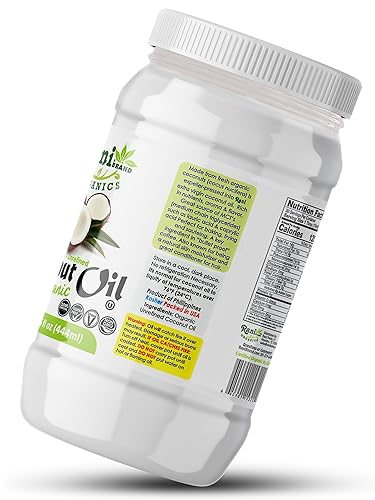 Miniatura 4 de Rani Aceite de coco virgen extra orgánico, sin refinar, 15 onzas líquidas (15.0 fl oz), paquete de 2, prensado en frío, sin OMG, sin gluten, kosher,