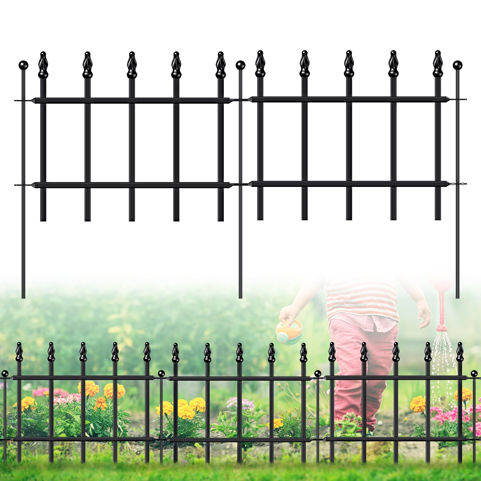 FOREHOGAR Decorative Metal Garden Fence