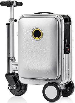 Lightweight Electric Rideable Suitcase 20 Inch Carry-On,74WH Battery 13km/h, 5.5" All-Terrain Wheels,6 Climb,TSA Lock for Adults A-Black
