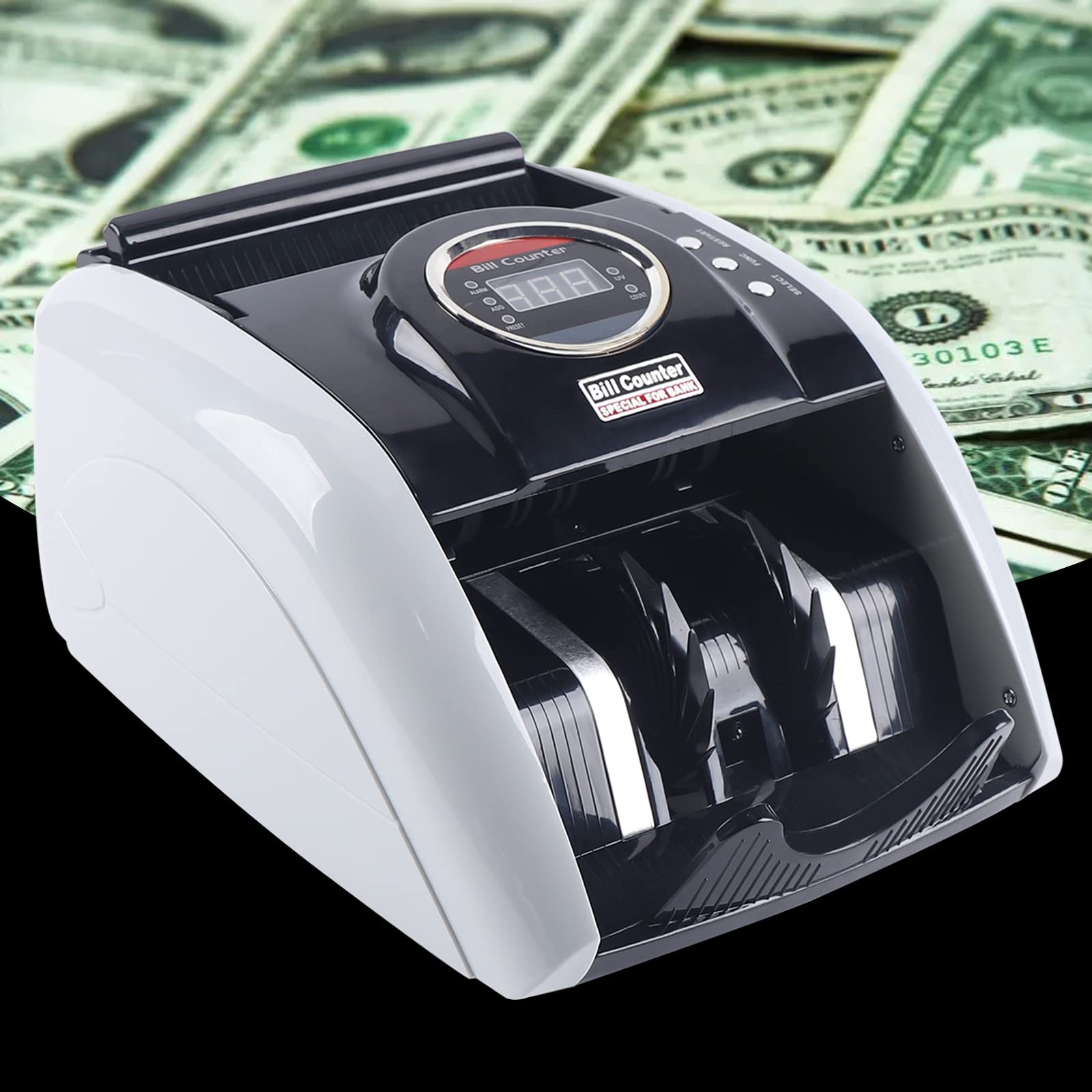 Conta soldi portatile e rilevatore di banconote false con display a LED, rilevatore di banconote false UV, 900 pezzi/min, per banche, supermercati, hotel