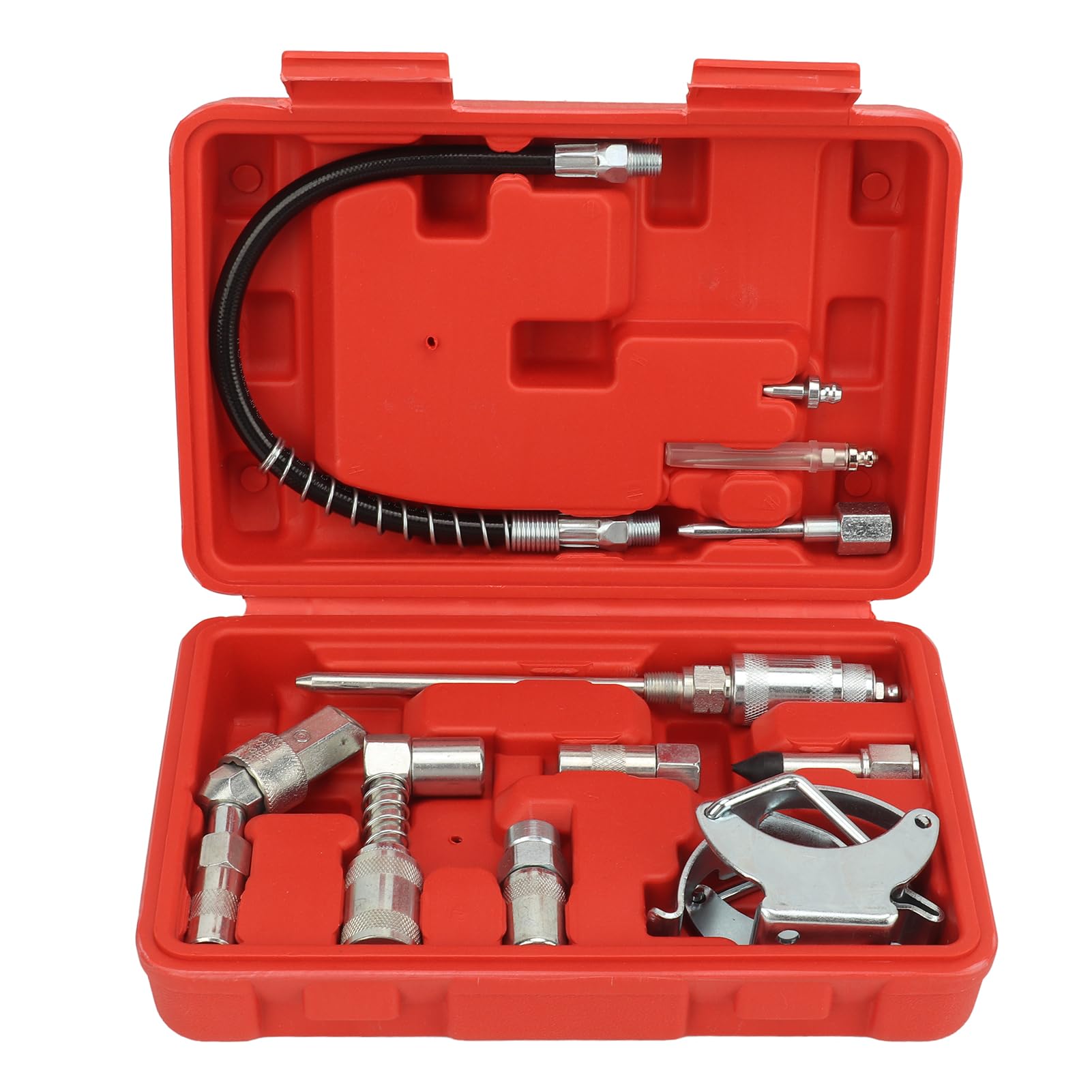 Kit de Accesorios de Lubricación con Grasa de Conexión Rápida para Camiones Automotrices, Kit de Accesorios para Pistola de Engrase de Construcción MEtálica