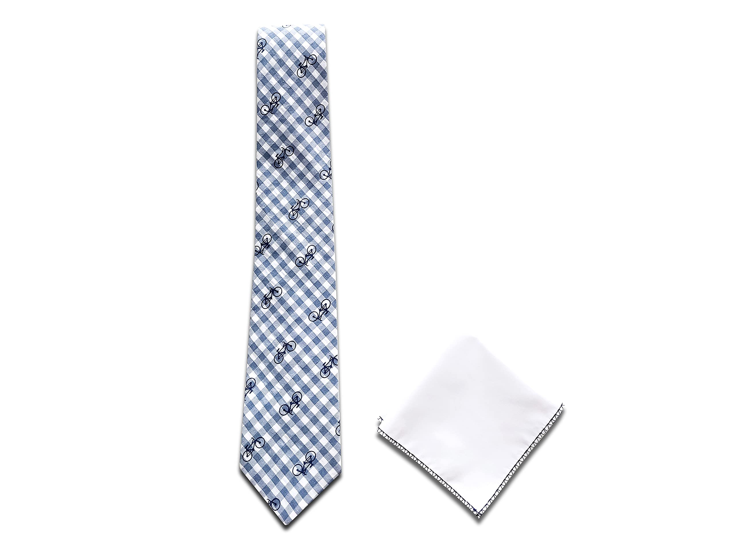 PinVeil Conjunto Corbata y Pañuelo Hombre Artesanal Bicis - complemento boda