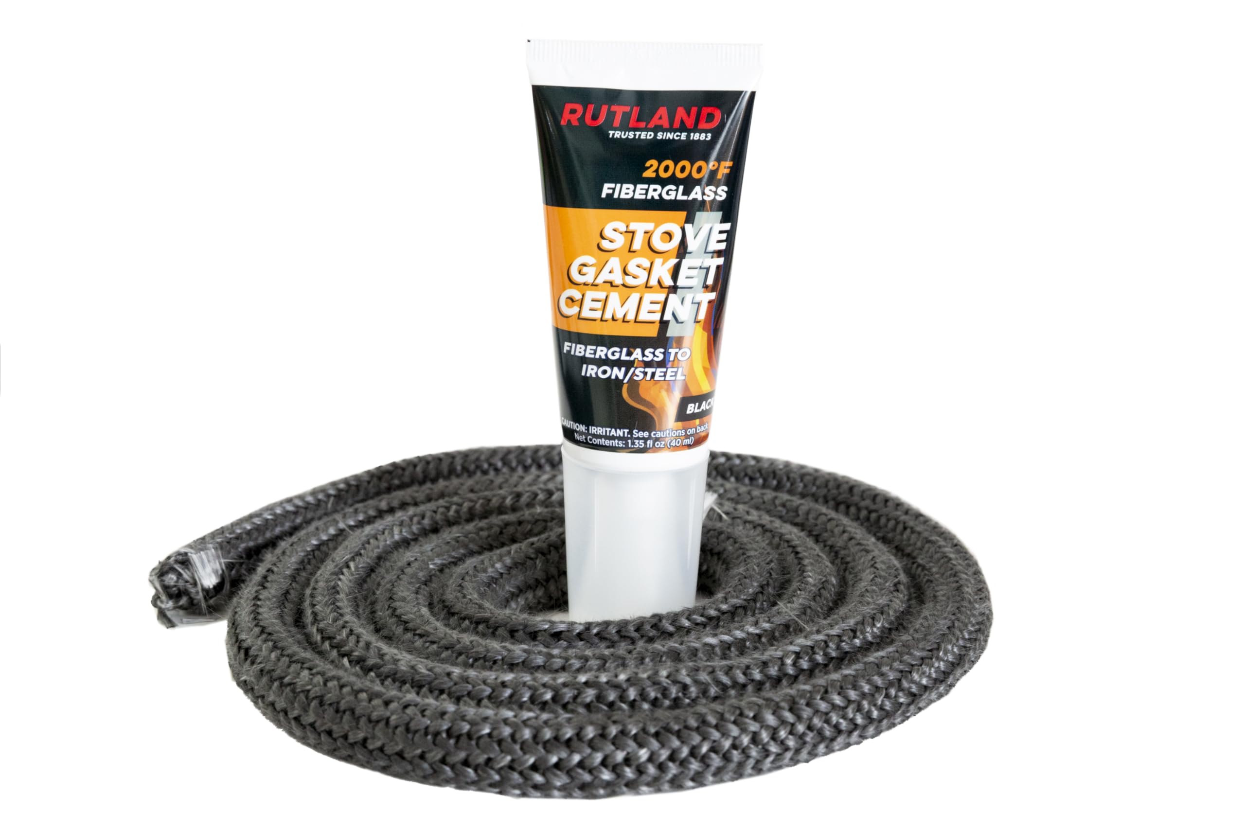 Kit Guarnizione Per Stufa E Camino Rutland Graphoglas – Corda 7 Piedi + Cemento, Resistente Al Calore Fino A 537°C - 3