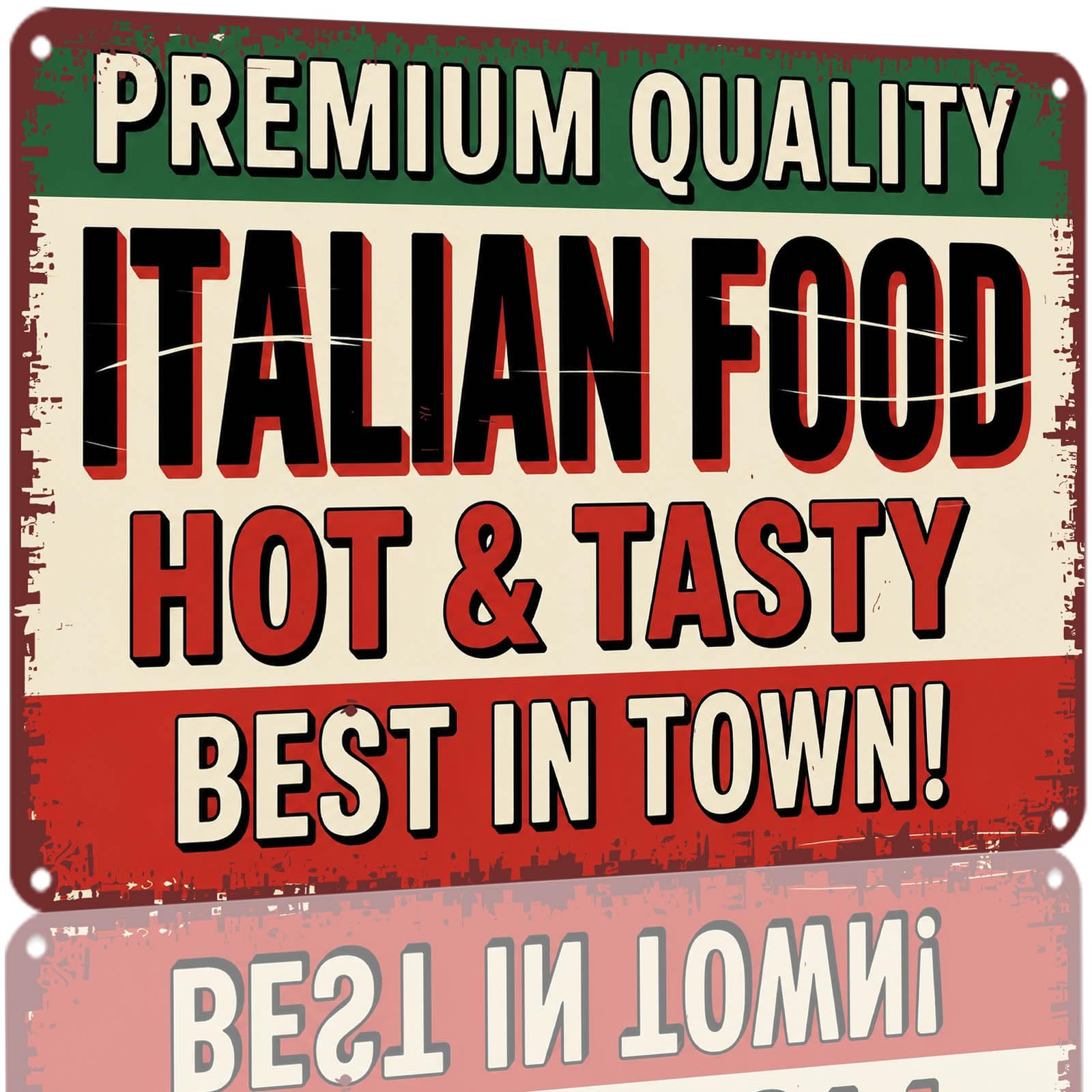 Kwqdozf As Pic Premium Quality 8X12 Inch Aluminum Metal Sign Italian Hot Tasty Food Wall D