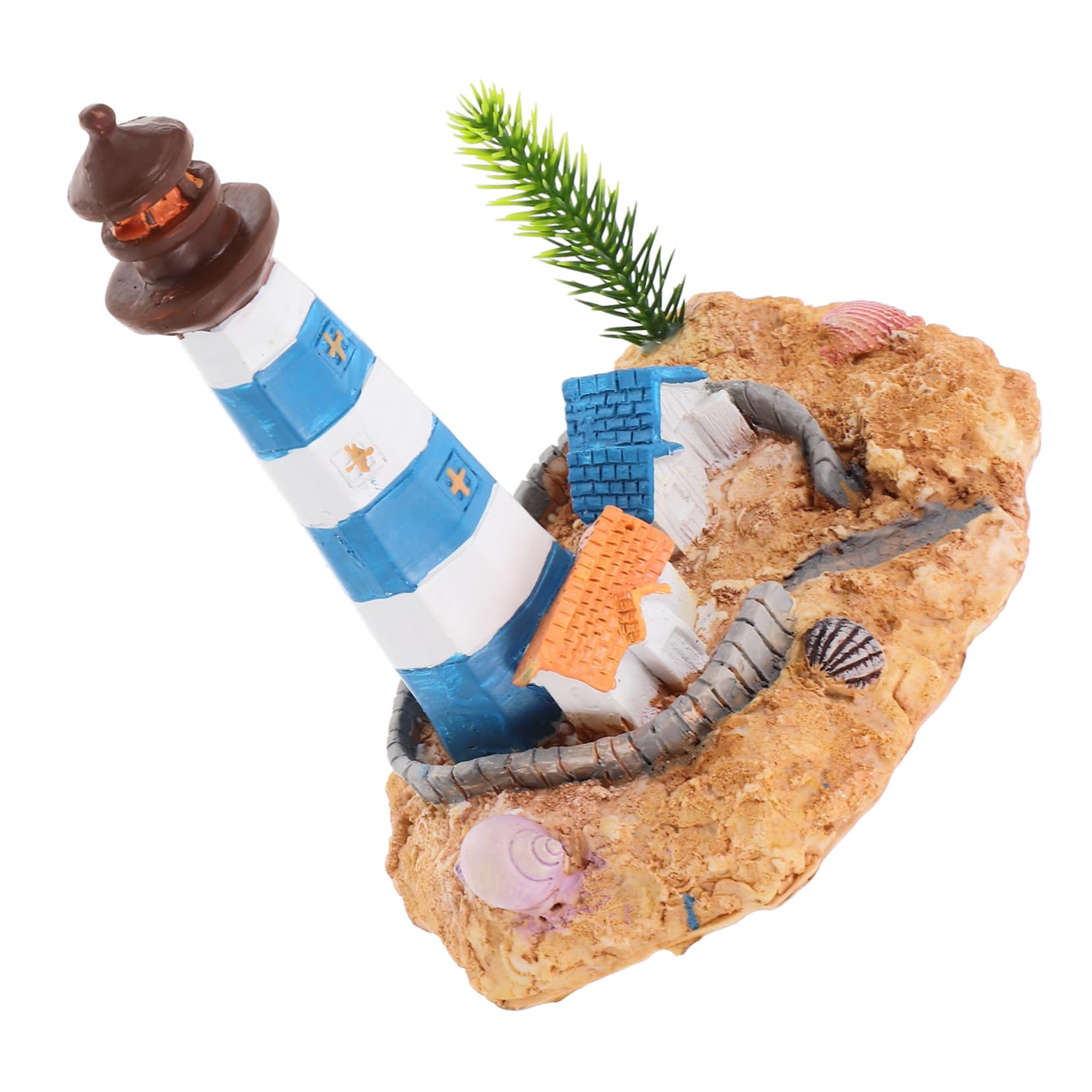 Cabilock 3 Piezas Adornos De Acuario Decoración del Paisaje De La Pecera Escultura del Faro Decoración De Faro Náutico Micro Adorno De Bonsai Decoraciones para Esconder Acuarios Resina