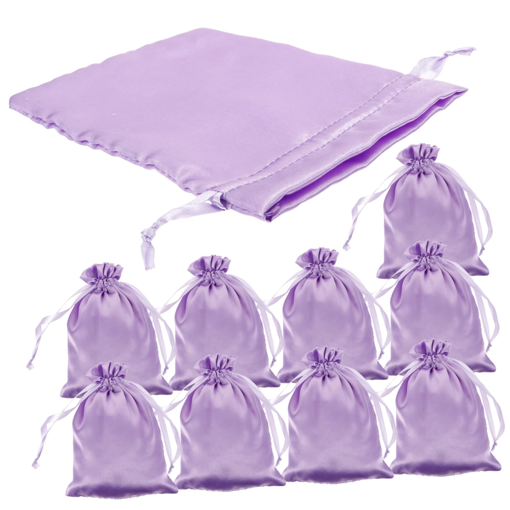Healvian 10Pcs Wig Storage Wig For Business Wig Travel Wig Bags Wig Satin Bags With Drawstring Wig Storage Satin Bags