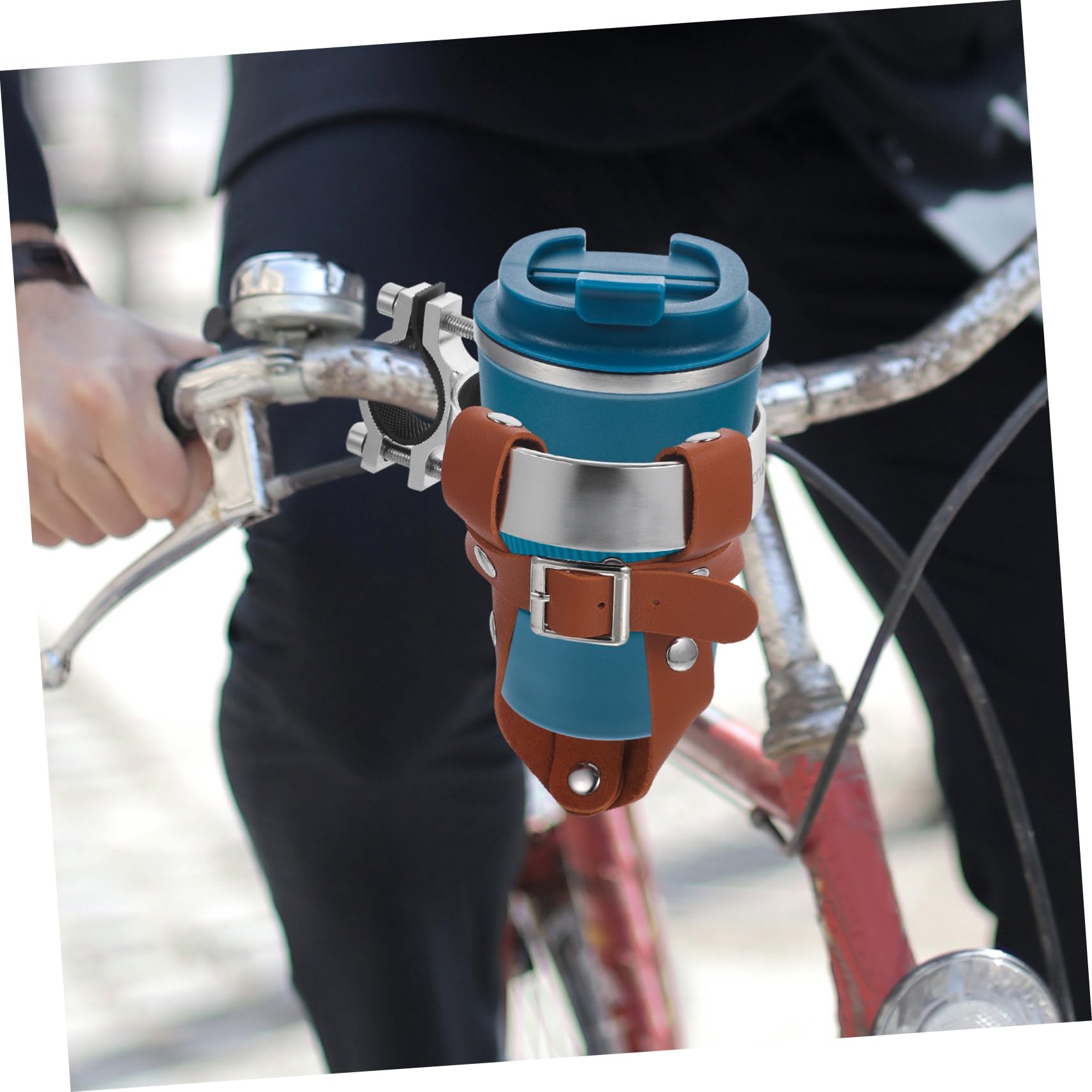 3sätze Fahrrad Wasserflaschenhalter Pu Verstellbarer Getränkehalter Für Fahrräder Silberner Rahmen Werkzeug Für Outdoor-Cycling Und Einfache