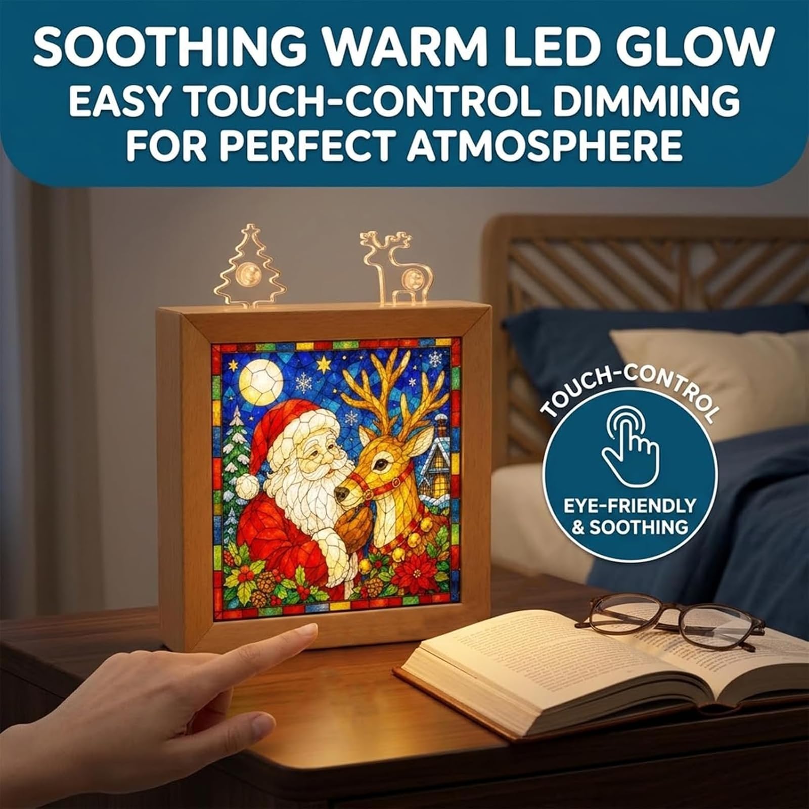 Lampada notturna con cornice e puzzle in acrilico fai-da-te (I#)