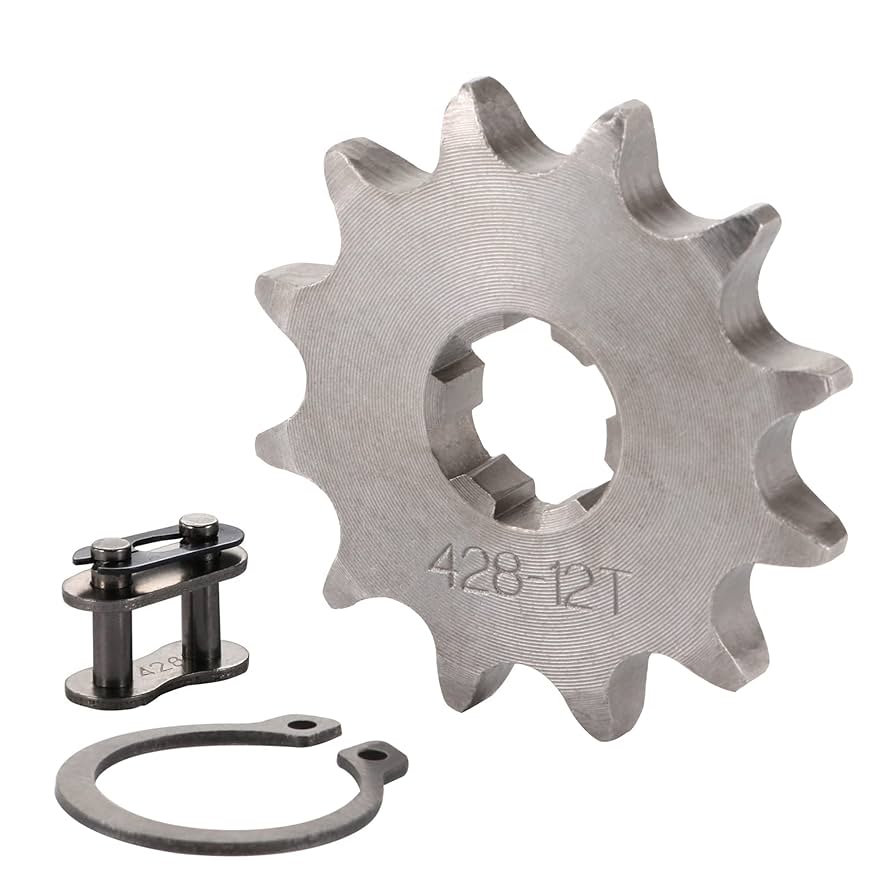 Amazon.com: GOOFIT 17mm Front Sprocket 428-12T for 50cc 70cc