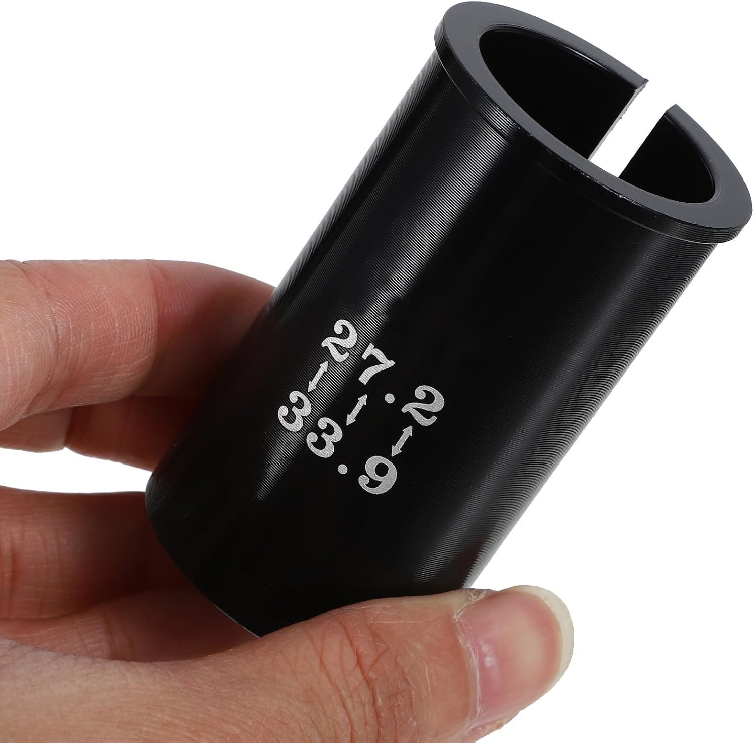 Bike Seat Post Adapter Aluminum Alloy 2pcs 27.2mm to 33.9mm Black