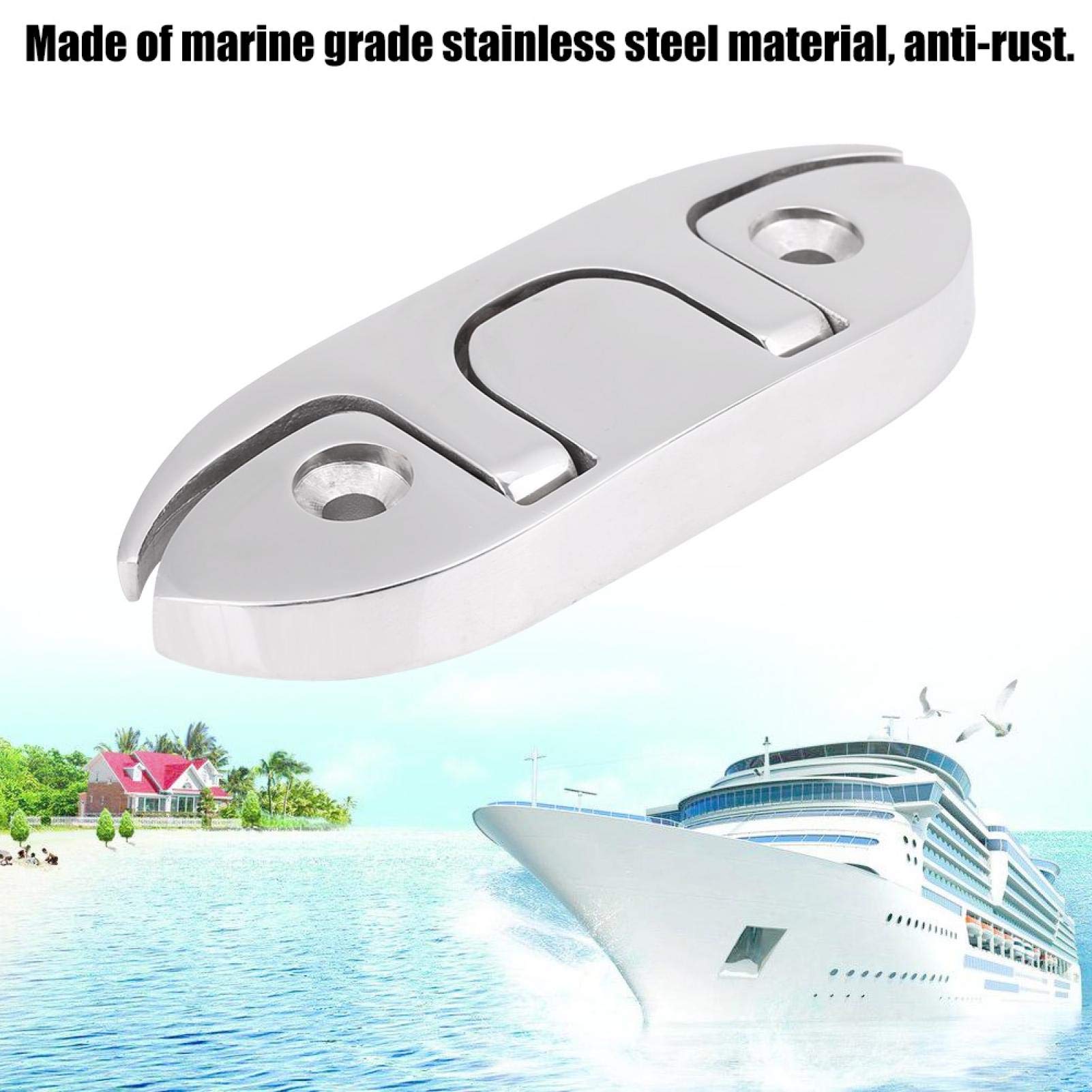 KIMISS galloccia + Health Gear Bitta Pieghevole per Barche, Bitta Marina in Acciaio Inox Dock per Barca Ribaltabile per Ormeggio Barca, Kayak, Marino (12cm): .it: Sport e tempo libero