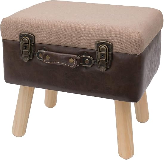 Tabouret de rangement en forme de malle