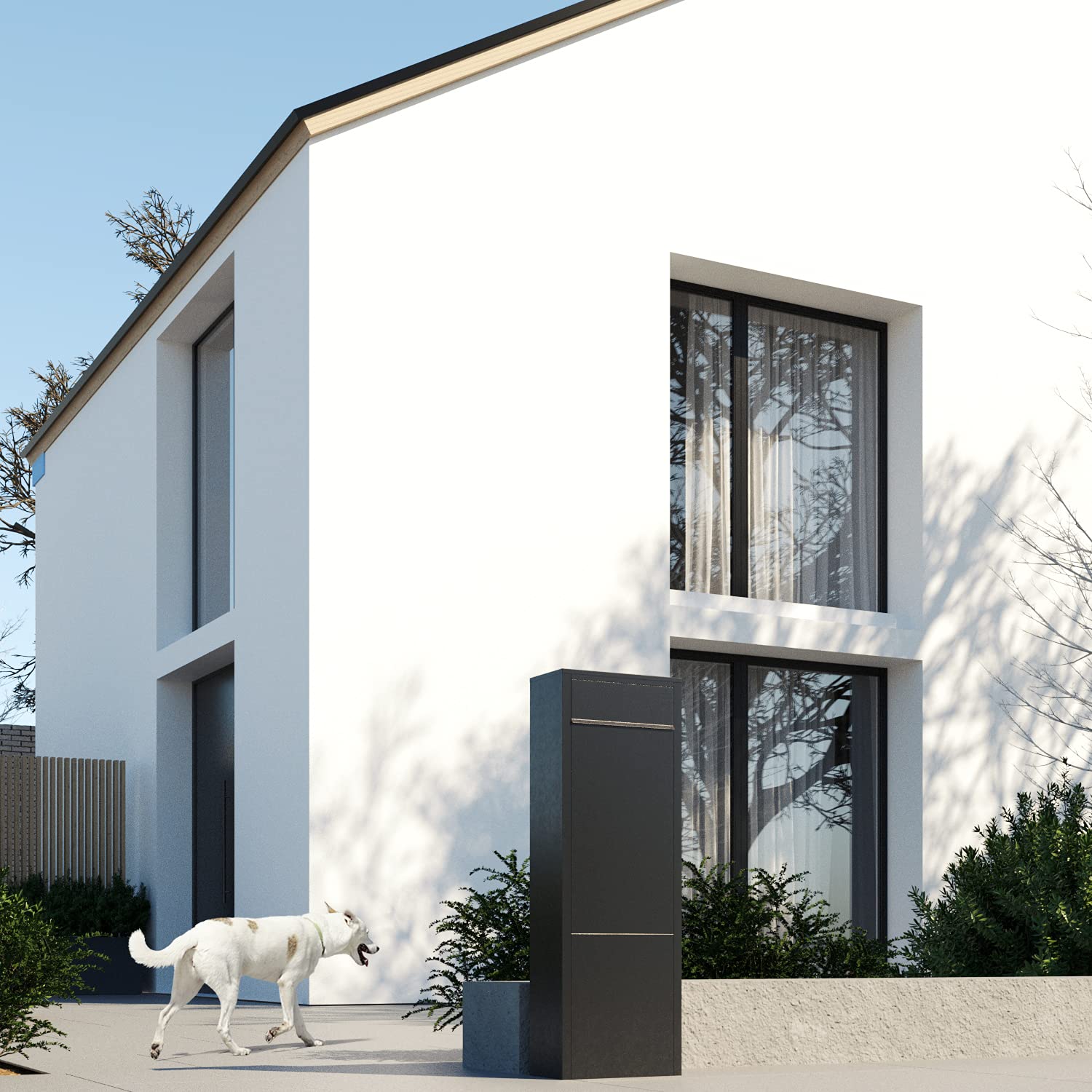 Buzón Anlage, diseño Buzón Big Box for Two Negro, Buzón de Correos – bravios