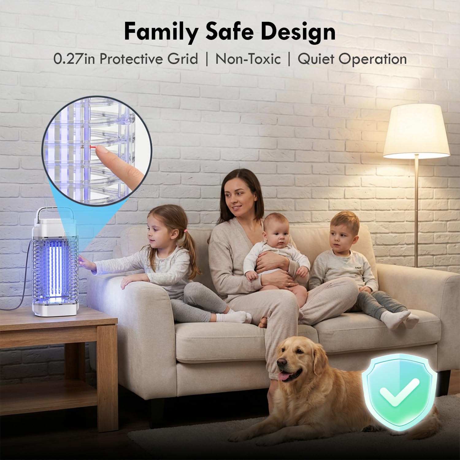 Mata Mosquitos electrico, lampara antimosquitos,Matamoscas eléctrico UV de 4200 V y 18 W, Captura Doble eficaz: luz UV + Efecto térmico, Amplio Alcance de 140㎡,para Interiores y Exteriores