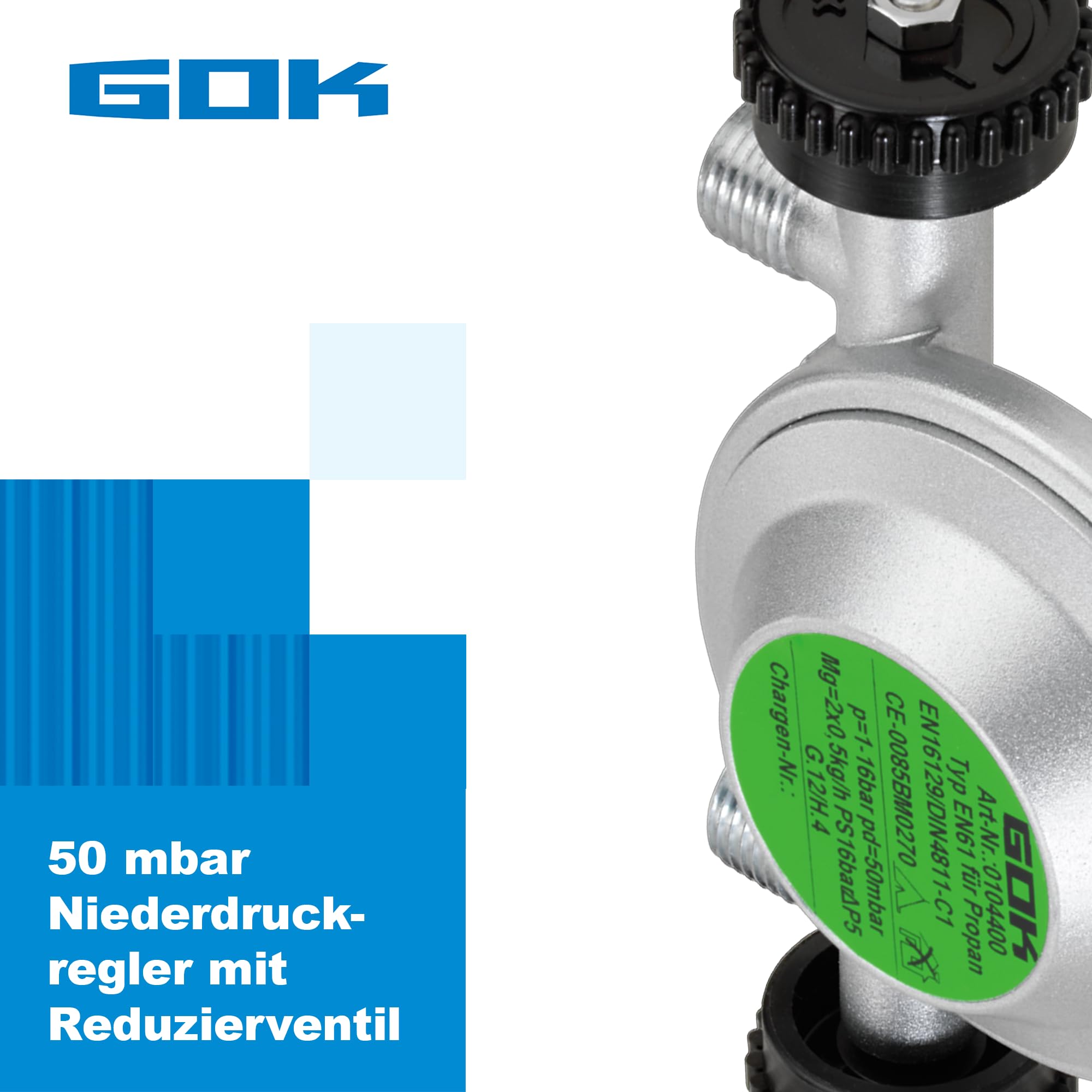 GOK Regolatore del gas 2 uscite