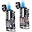 Zoocura Torch Lighter 2 Pack Triple Jet Flame Butane Torch Lighters Refillable Butane Gas Lighters Windproof Adjustable 3 Flame Lighter for Christmas (Without Gas)