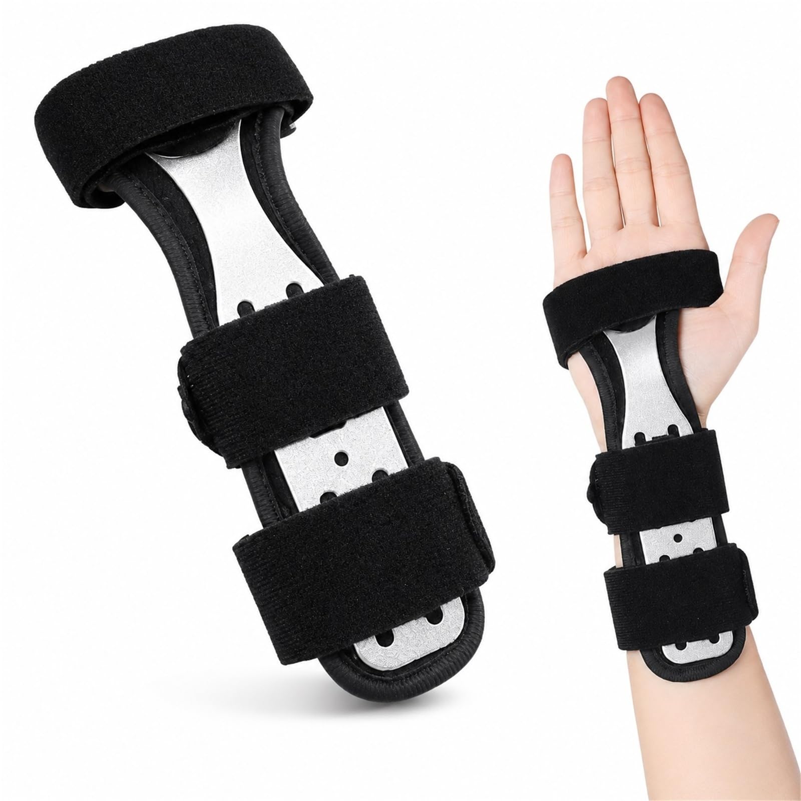 Tutore Mano Post Ictus e Supporto Polso per Tunnel Carpale Immobilizzatore Dita per Riabilitazione Atrofia Muscolare Stecca Notturna Ergonomica Regolabile