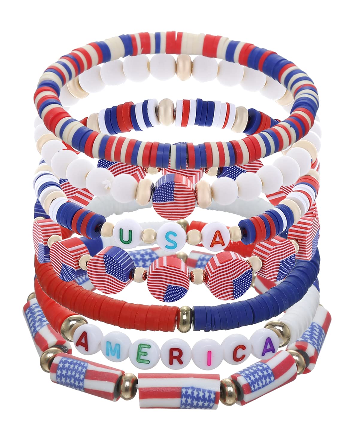 Amazon.com: Taouzi 7Pcs American Bracelets Set 4th of July