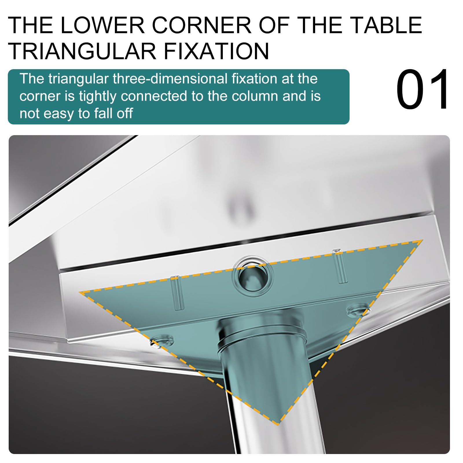 Inless - Tavolo da cucina in acciaio con piedini regolabili e 4 ruote universali, capacità 400 kg, 90 x 60 cm, per uso commerciale