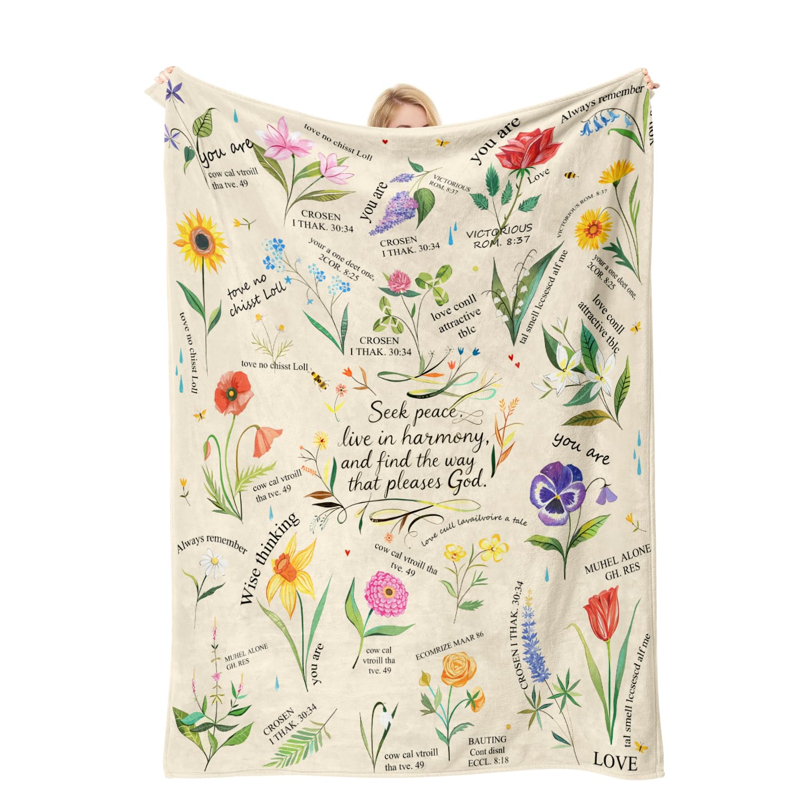 TEHALK Christian/Inspirational/Religious/Spiritual/Birthday - blankets and throws | Mubboo