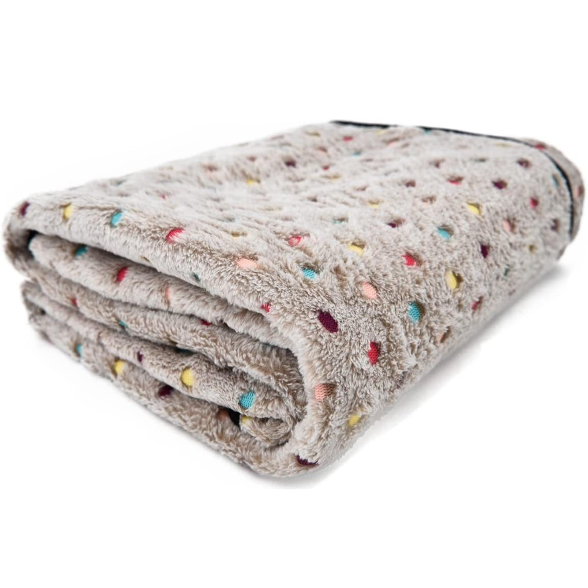 XXIUDEE 2 Pack Dog Blankets Pet Throws, Machine Washable Puppy Blankets, Flannel Sleeping Cats Mats, Sofa Bed Cover Protectors, Ideal for Small Medium Dogs & Cats (Khaki,104 * 76cm)