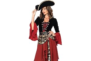 Women's Two-Piece Cruel Seas Pirate Captain Dress Costume