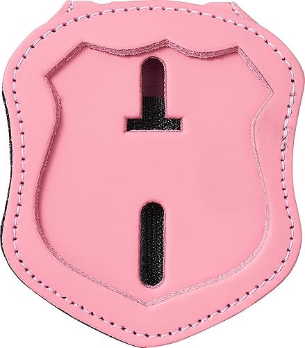 Perfect Fit Shield Wallets NYPD Patrol - Soporte para cinturón con bolsillo y cadena (Cutout PF145), cuero rosa