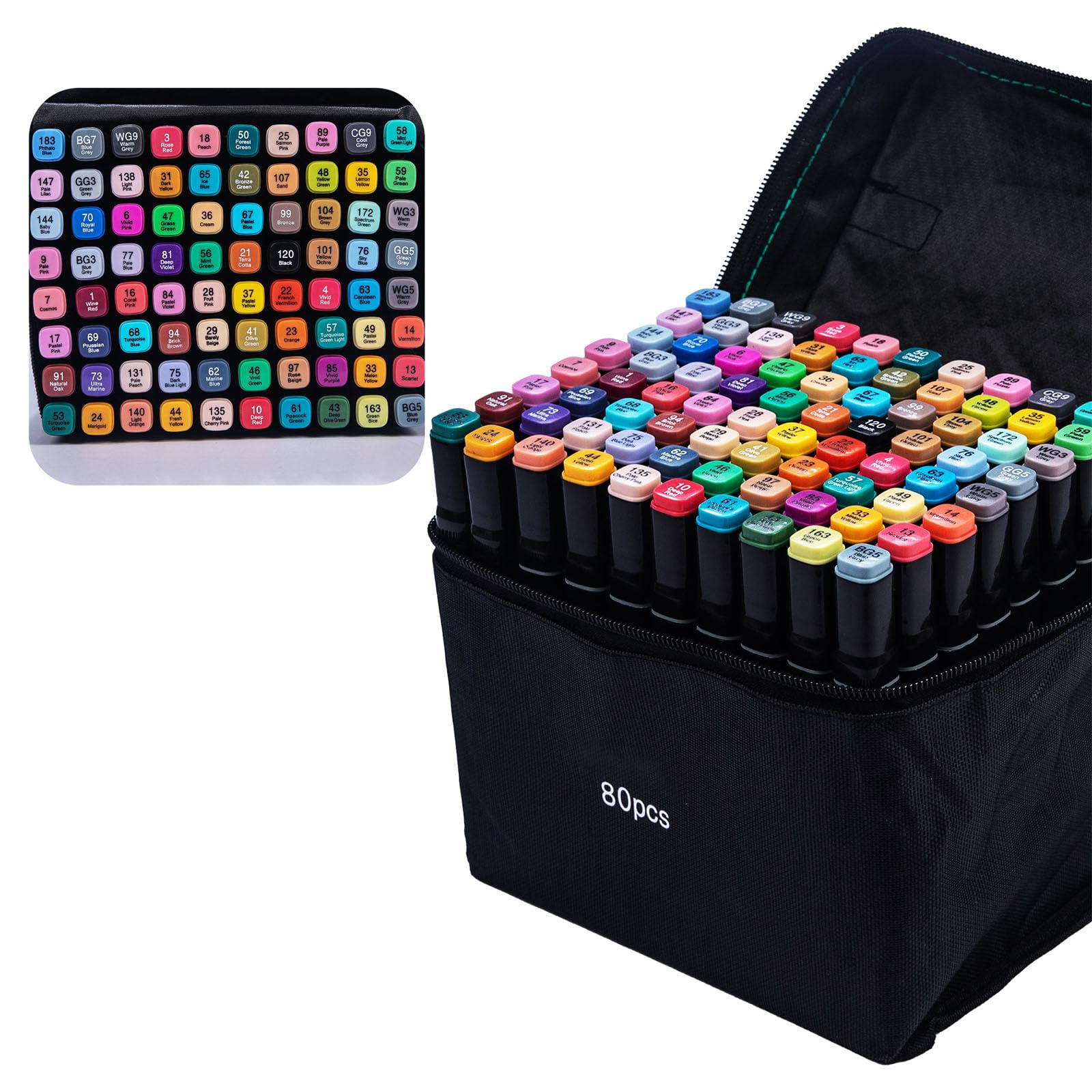 Kunststoff Kunstmarker Set mit Doppelspitze für feine und breite Farbgebung Langlebige Farben Ergonomische Formmarker