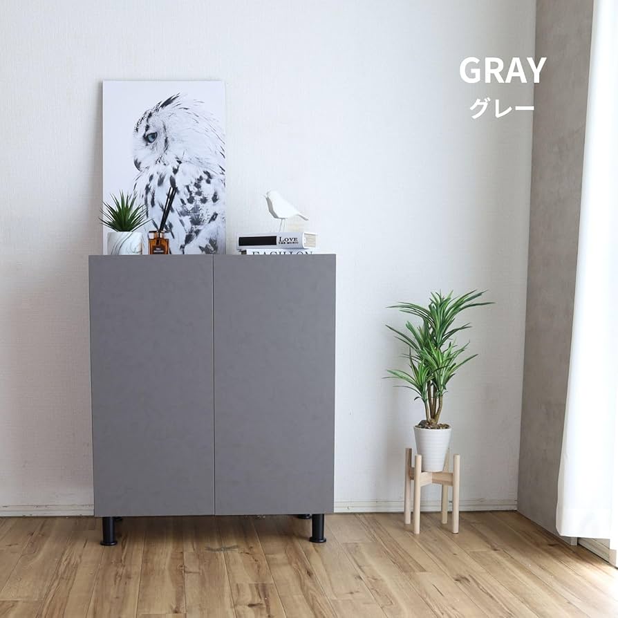 Amazon.co.jp: キャビネット サイドボード 本棚 扉付き ルーター収納