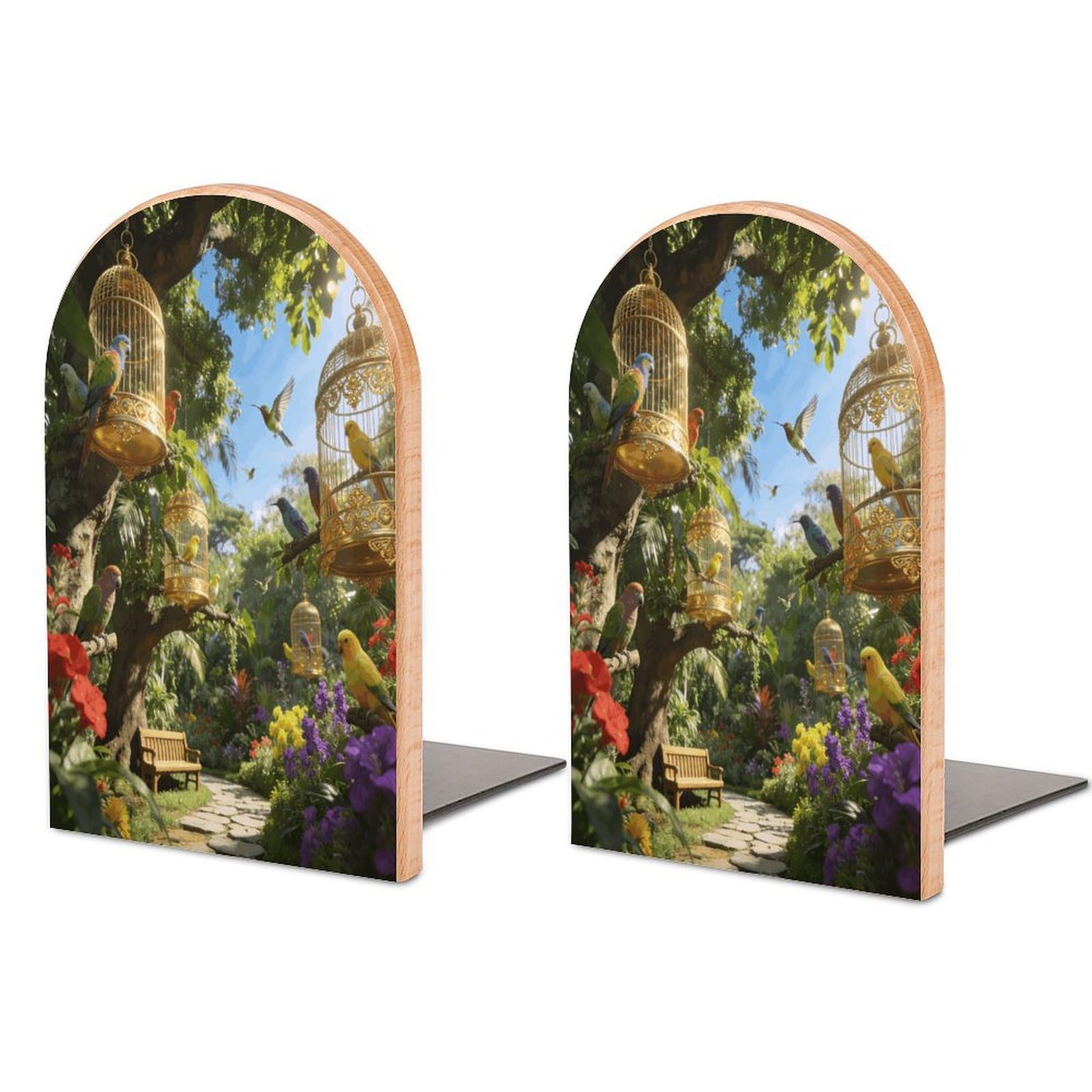 Sujetalibros decorativos de madera para regalar a amantes de la lectura y el diseño