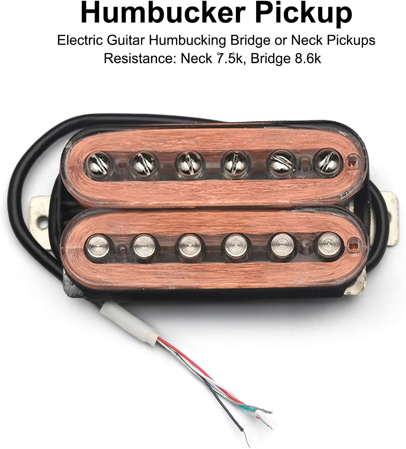 SAPHUE Alnico 2 Electric Guitar Pickup N-50 7-8K/B-52 8-9K Humbucker Alnico II Pickup Double Coil Pickup Guitar parts (Transparent)