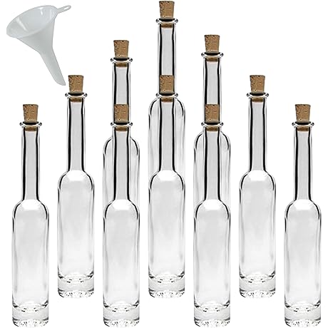 Viva Haushaltswaren Platina 40ml Glass Bottles with Cork Stoppers