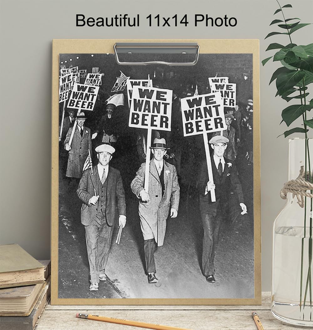 Vintage Prohibition Beer Poster LARGE 11x14 - Unique Wall Art Decor for Home, Bar, Cafe - Funny Saying Retro Art Print - Bar Room Decor - Vintage Decorations - Bar Art - Retro Decor - Funny Saying - Image 4