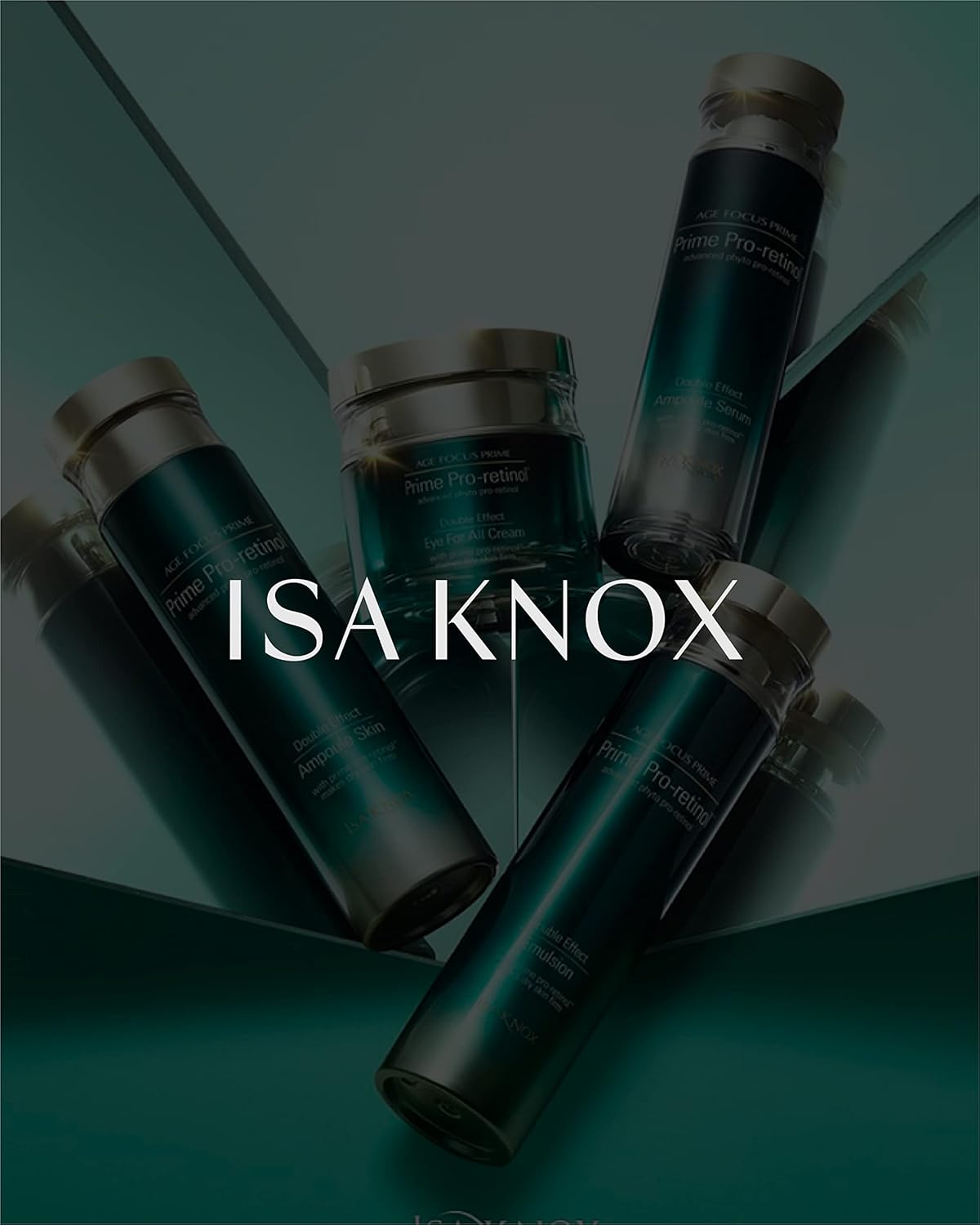 ISA KNOX AGE FOCUS PRIME Double Effect Emulsion by LG Beauty, PRIME Wrinkle For All Serum & PRIME Eye For All Cream - Korean Skin Care, Daytime Retinol (177 ml/5.99 fl oz)