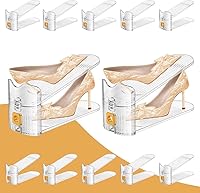 Vista 22 de Organizador de Ranuras para Zapatos para Armario, PAQUETE DE 12 Apilador de Zapatos Organizador de Estante para Zapatos para Armario Ahorrador