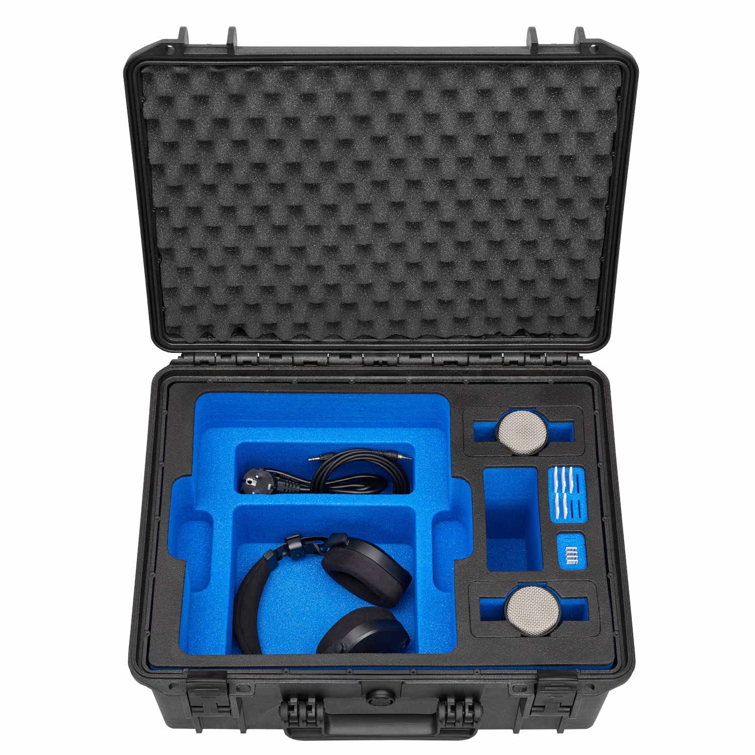 TOMcase wasserdichter Outdoor Koffer für RODEcaster Pro II, weiteres Podcast Equipment und viel Zubehör, Outdoor Case - Made in Germany