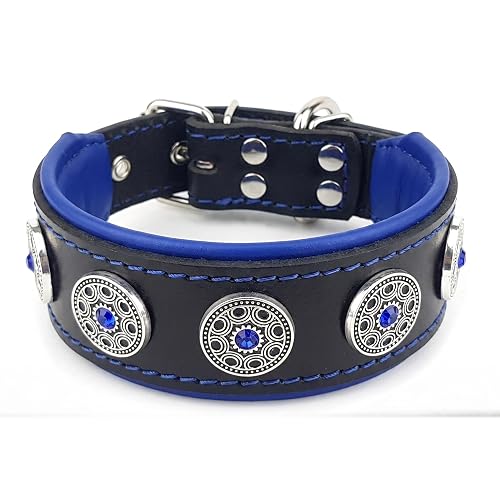 Bestia Bijou Collar, tachonado, hecho a mano, Bulldog francés, Bulldog, Terrier, pastor alemán, 5 cm de ancho