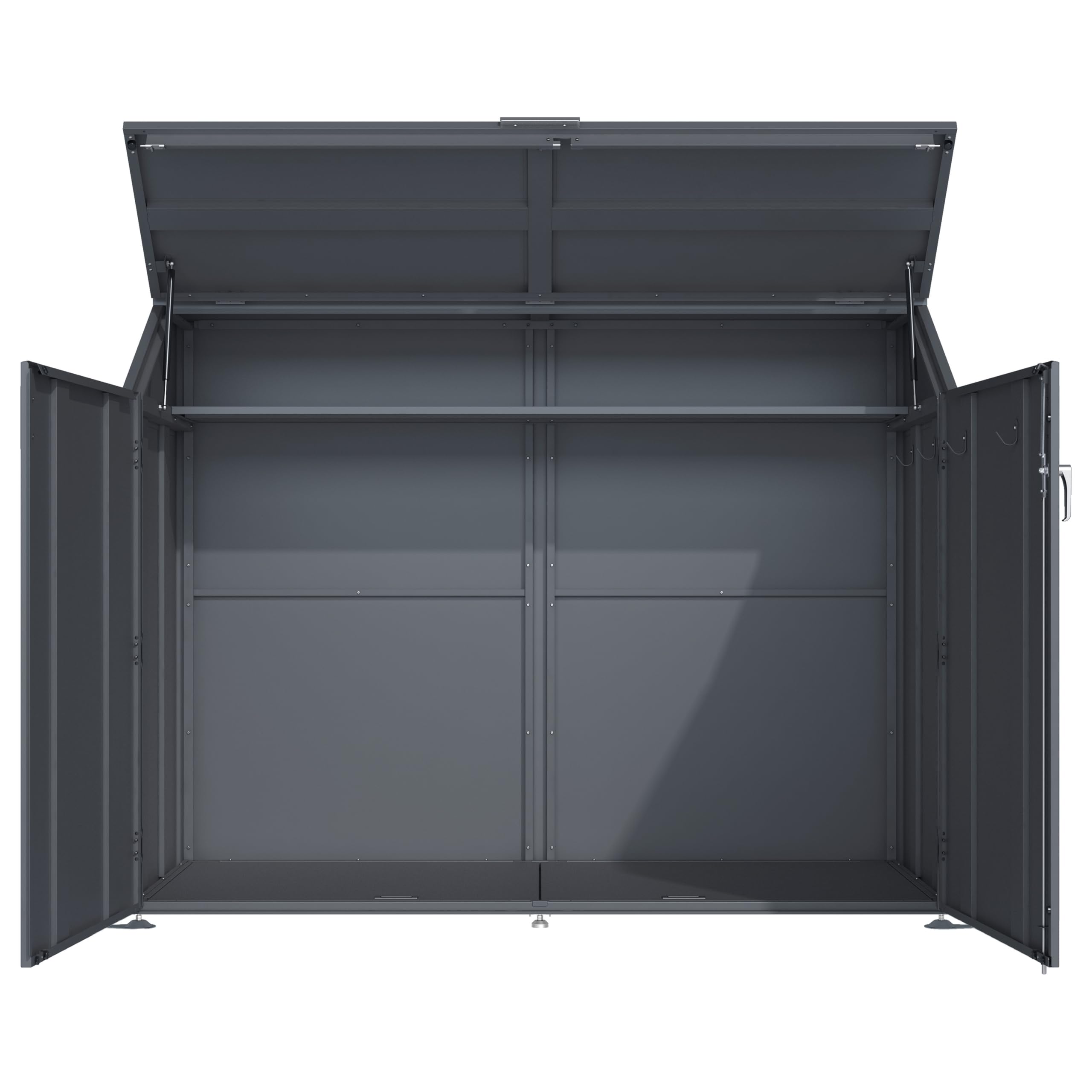 DEGAMO Fahrradgarage Metall anthrazit RAL 7016 wetterfest 200x100x157cm abschließbar