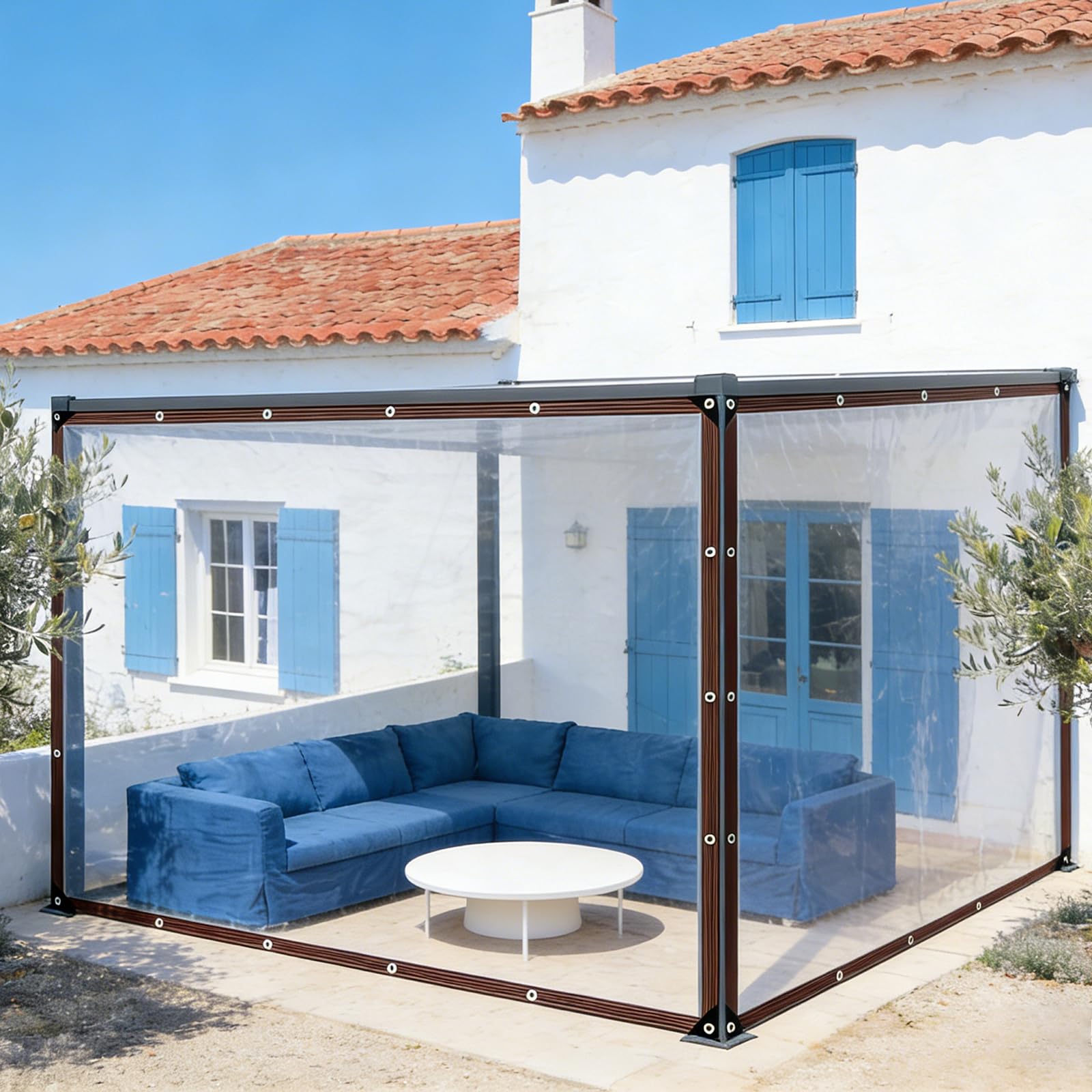 Lona de protección 240 x 350 cm multiusos impermeable exterior