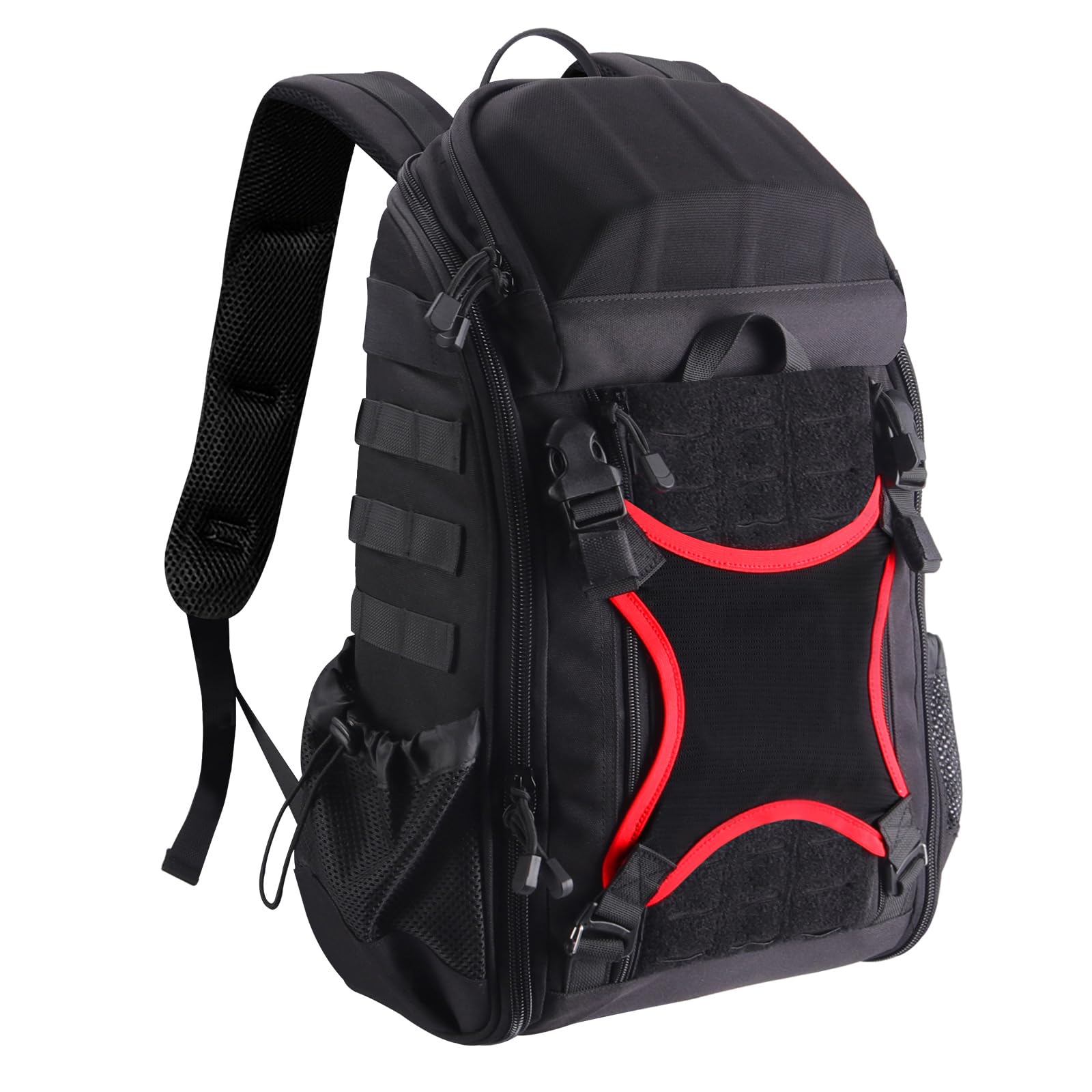 30L Small Tactical Military Backpack15.6 Laptop Men Black Medical Molle Work Rucksack Cycling Biking Rucksack (Black with Upgraded Medical Backpack)