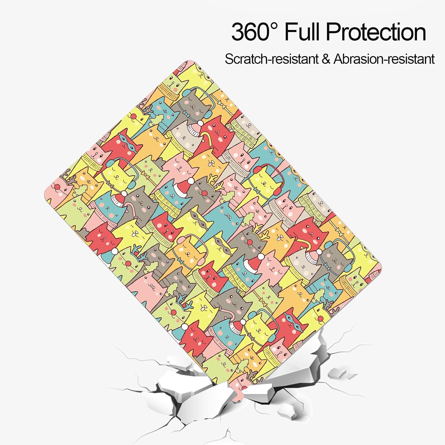 Compatible MacBook Air 13.6 inch Case 2022 Release Model: A2681 M2 Chip, Printed Pattern Hard Shell Laptop Sleeve and Keyboard Cover for MacBook Air 13.6, Cartoon 19