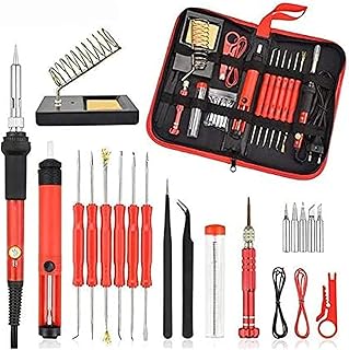 SKEIDO 26PCS/SET Soldering Iron 60w Adjustable Electric Solder Sation Iron Kits EU/US Multifunctional pyrography For Wood Burning Tool
