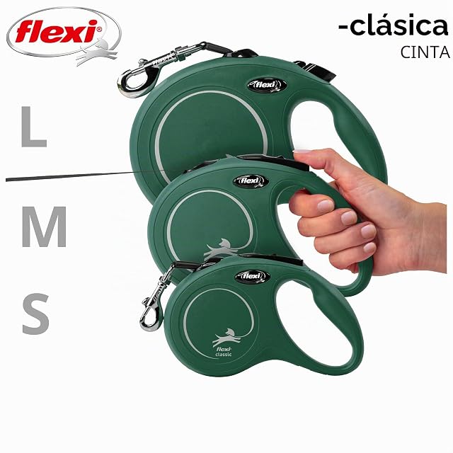Foto 5 de 6 de FLEXI - Correa New Classic S Cinta - Sistema de Frenado Cómodo - Componentes Reflectantes - Adaptable a LED